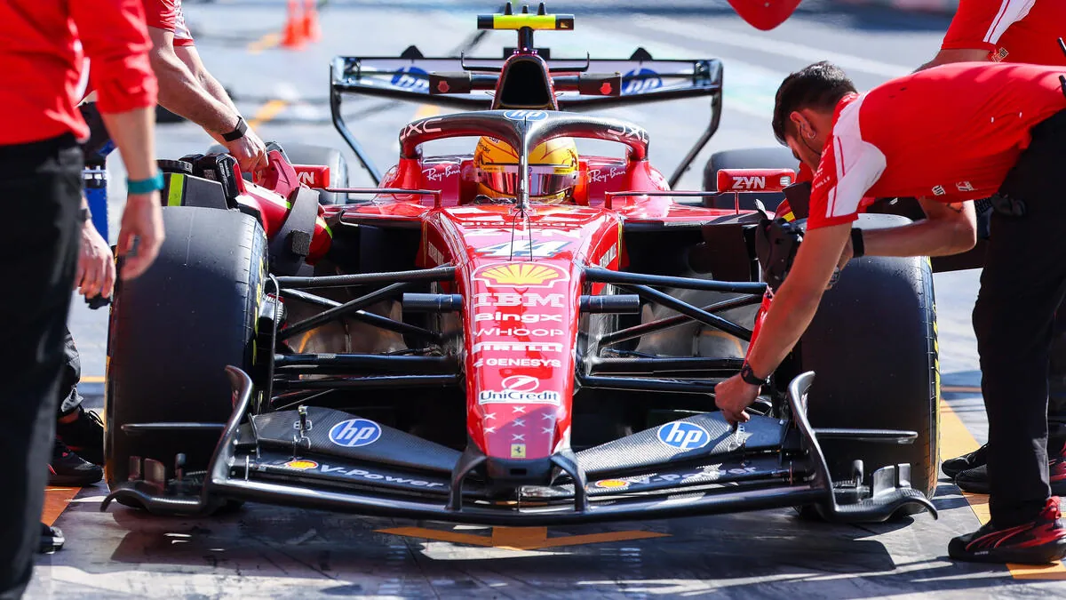 Lewis Hamilton konnte in seinem Ferrari nicht um die Bestzeit mitfahren